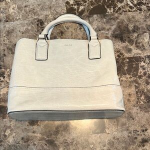 Aldo Light Gray Croc-Embossed Women's Bag